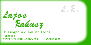 lajos rakusz business card